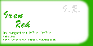 iren reh business card